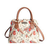 Signare Tapestry Handbags Shoulder bag and Crossbody Bags for Woven with Bird Design (Robin, CONV-ROB)
